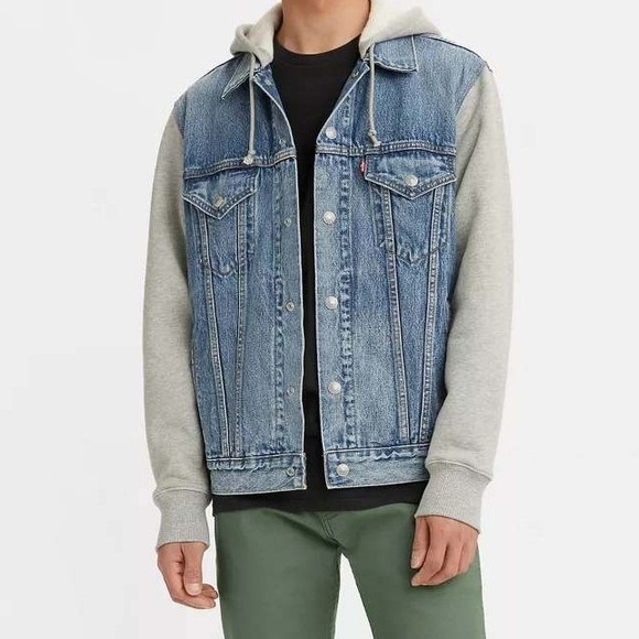 Levi's Other - Levi's Hybrid Hoodie Trucker Jacket Men M A0632-0000 Streetwear Utility Gorpcore